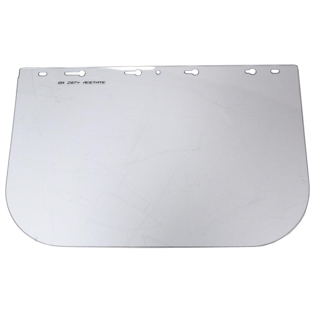 390 Premium Series Single Crown Face Shields Window - Acetate - 8&#34; x 12&#34; x .040&#34; - Clear