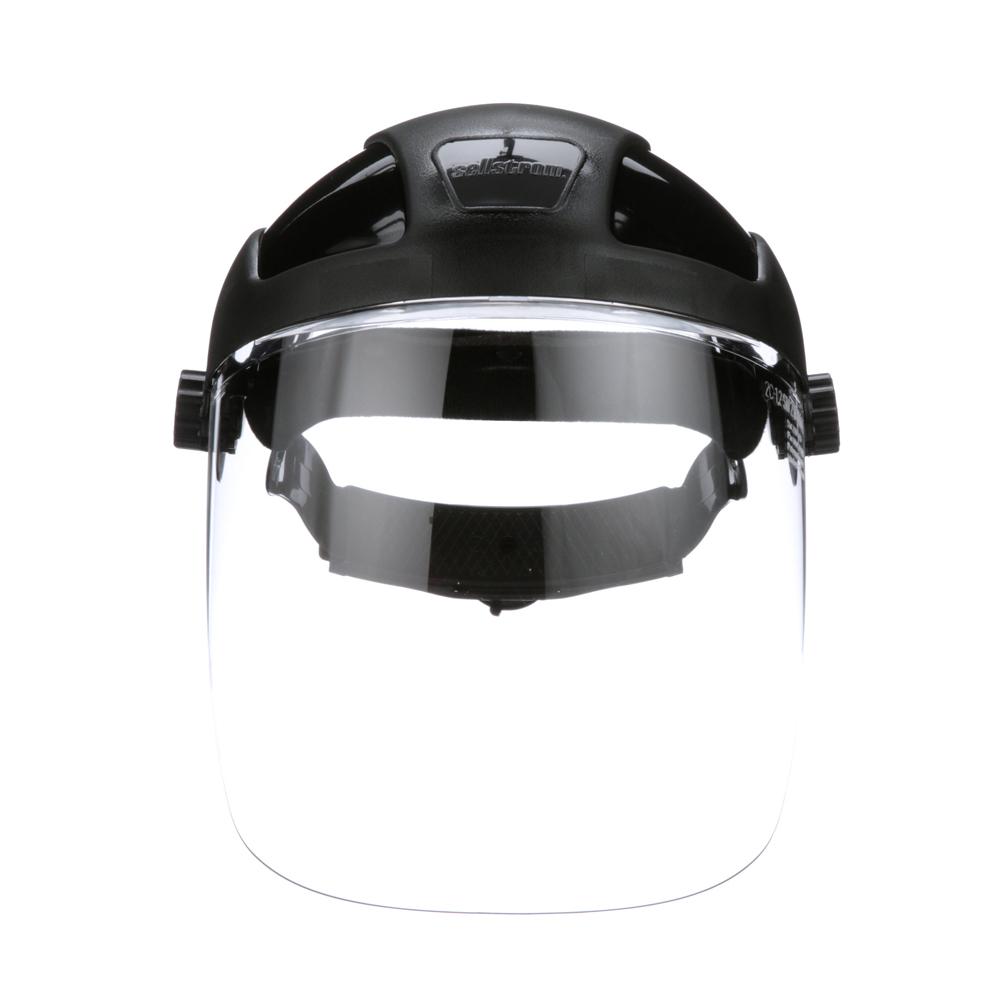 DP4 Series Face Shield with Crown and Ratcheting Headgear - Clear Anti-Fog Polycarbonate 9&#34;