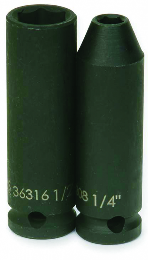 3/8&#34; Drive Deep Impact Sockets, 6-Point, SAE