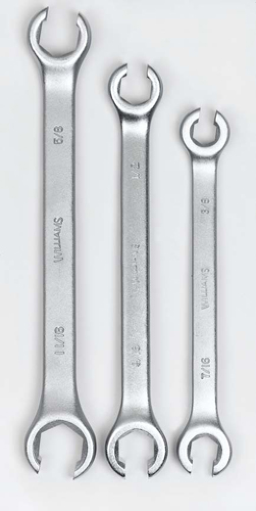 3 pc SAE Double Head Flare Nut Wrench Set