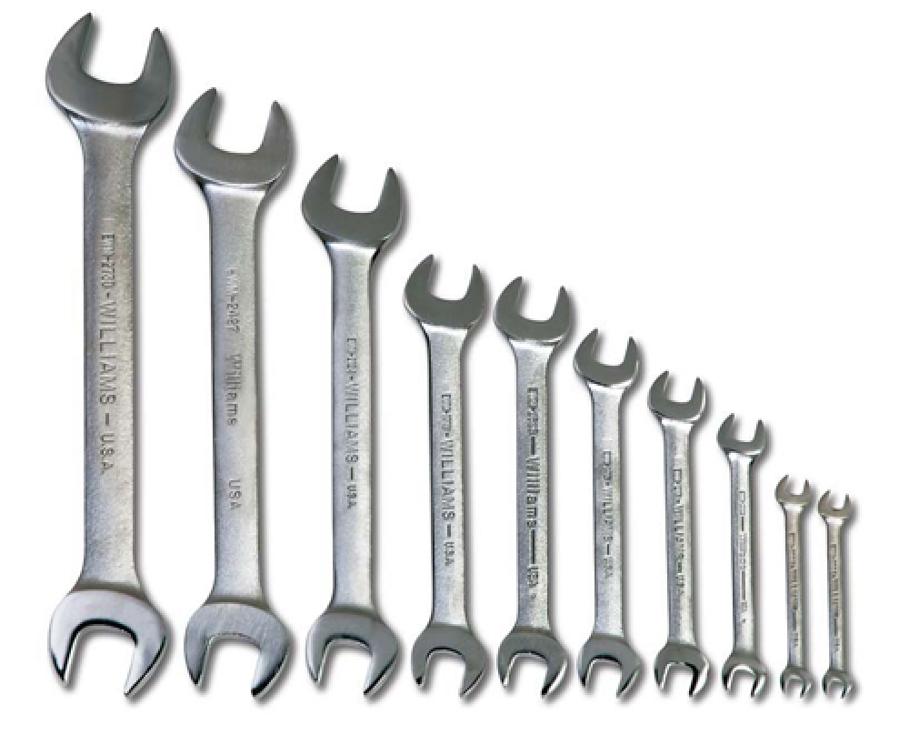 10 pc Metric Double Head Open End Wrench Set