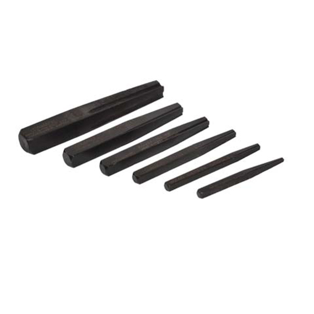 6 pc Fluted Screw Extractor Set