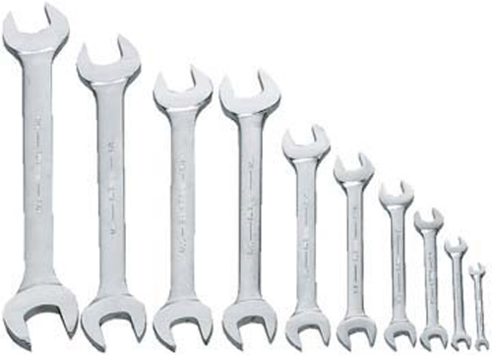 10 pc SAE Double Head Open End Wrench Set