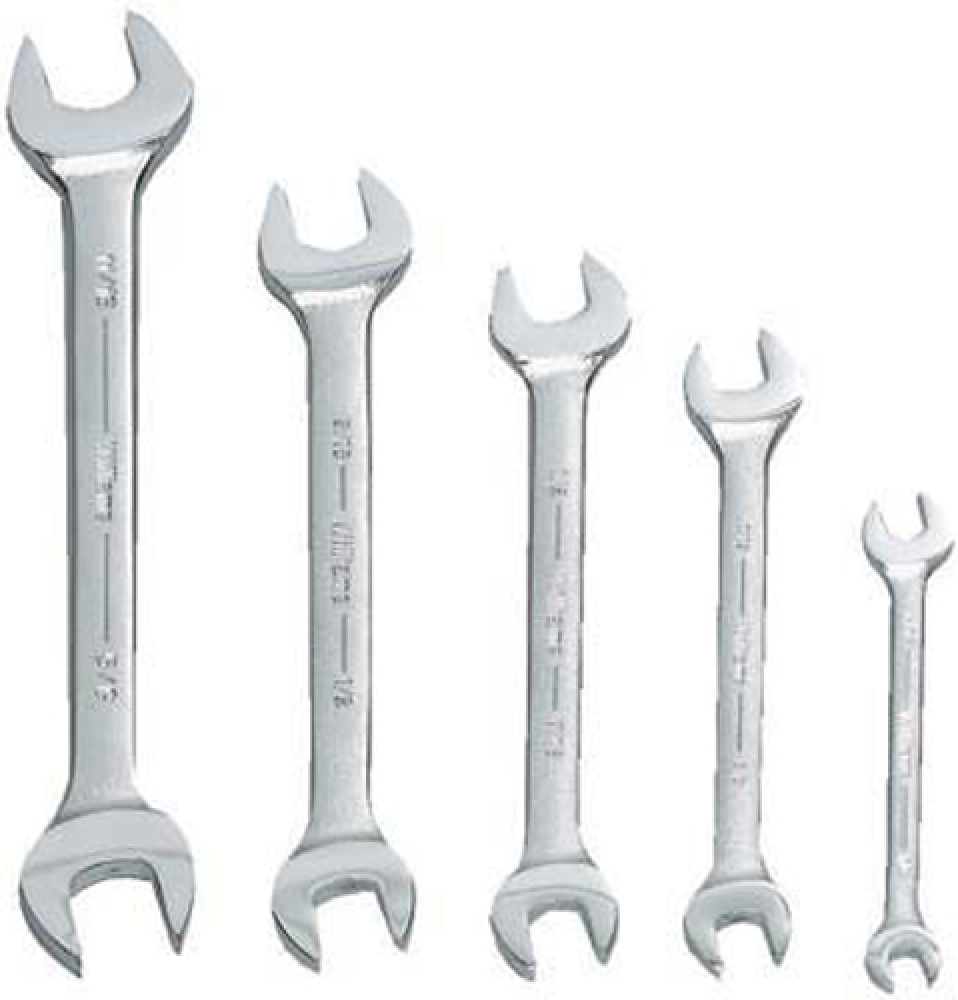 5 pc SAE Double Head Open End Wrench Set