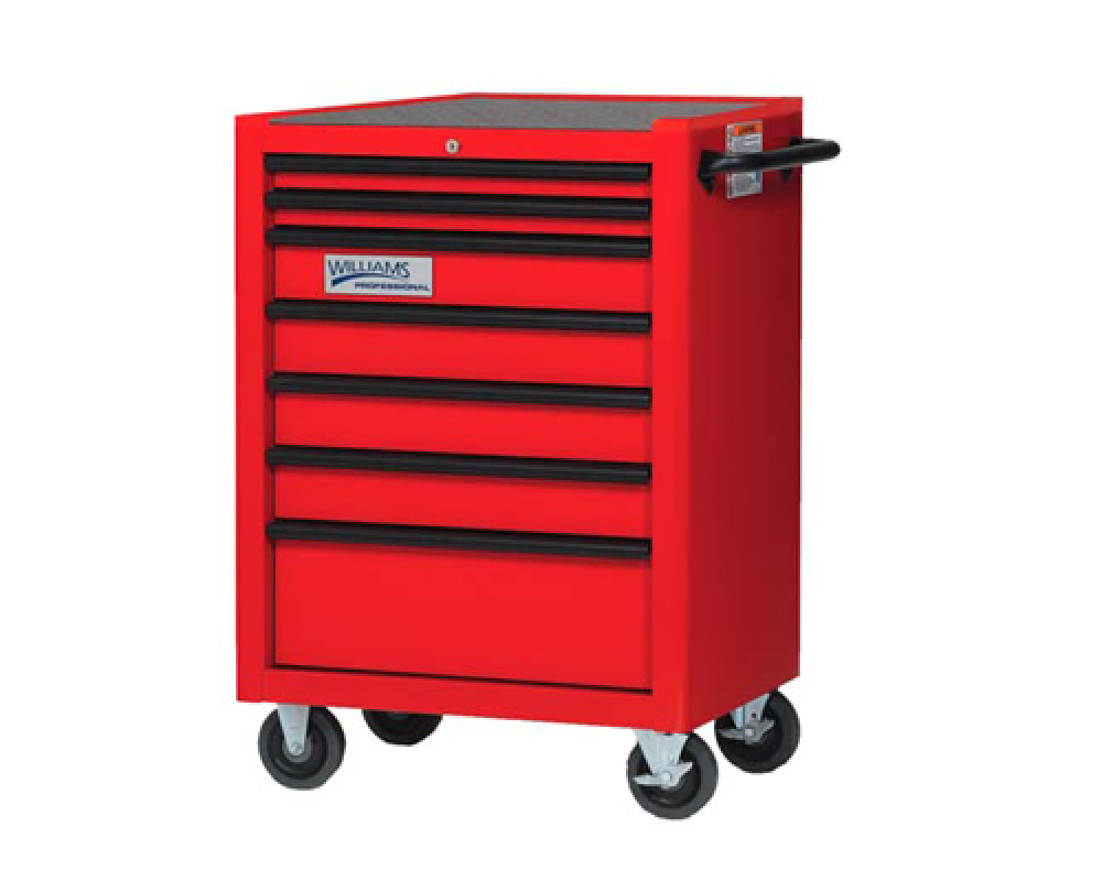 26&#34; Wide x 20&#34; Deep 7-Drawer Professional Series Roll Cabinet Red