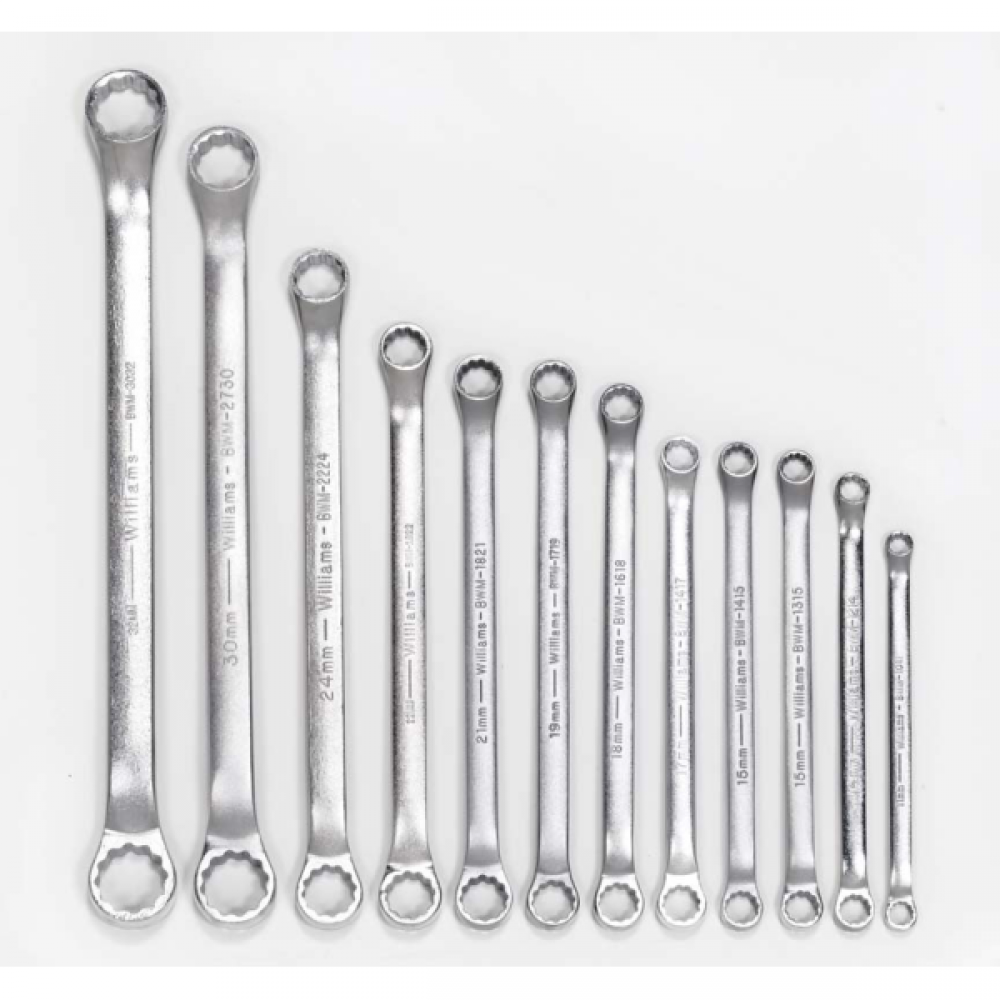 12 pc Metric Double Head 10° Offset Box End Wrench Set