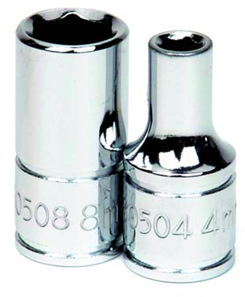 1/4&#34; Drive Shallow 6-Point Sockets, Metric