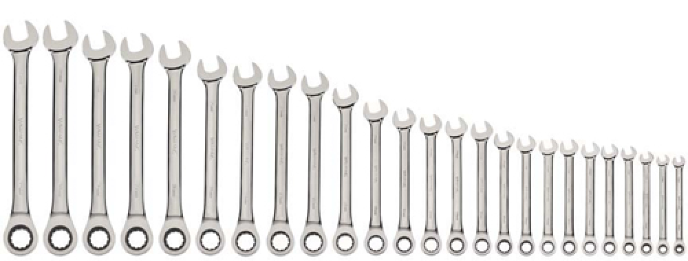 25 pc Metric Combination Ratcheting Wrench Set