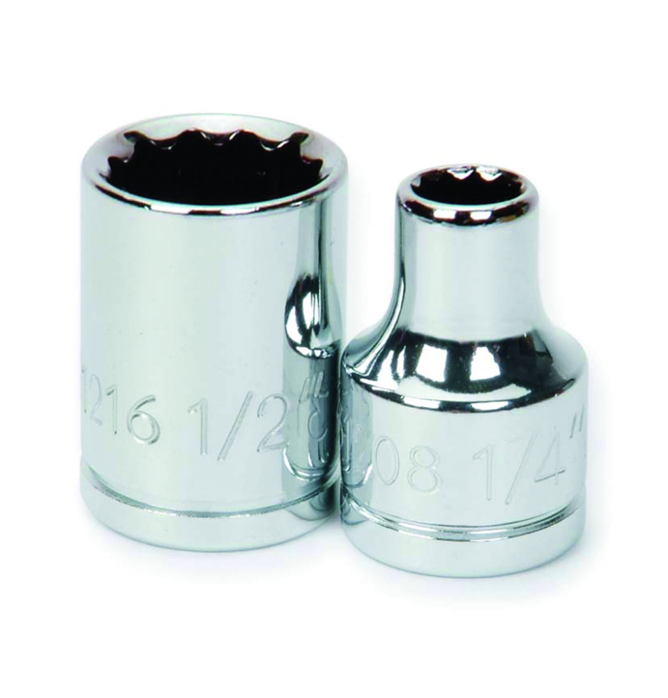 3/8&#34; Drive Shallow Sockets, 12-Point, SAE