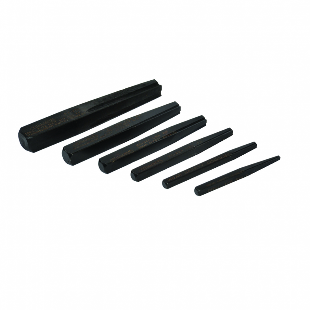 6 pc Fluted Screw Extractor Set