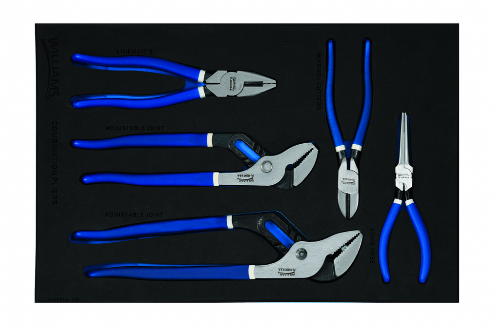 4 pc Cutting & Utility Plier Set in 1/3 Foam Drawer Inset