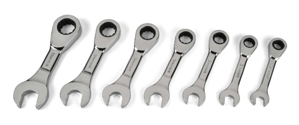 mm 12-Point Metric Standard Ratcheting Stubby Combination Wrench