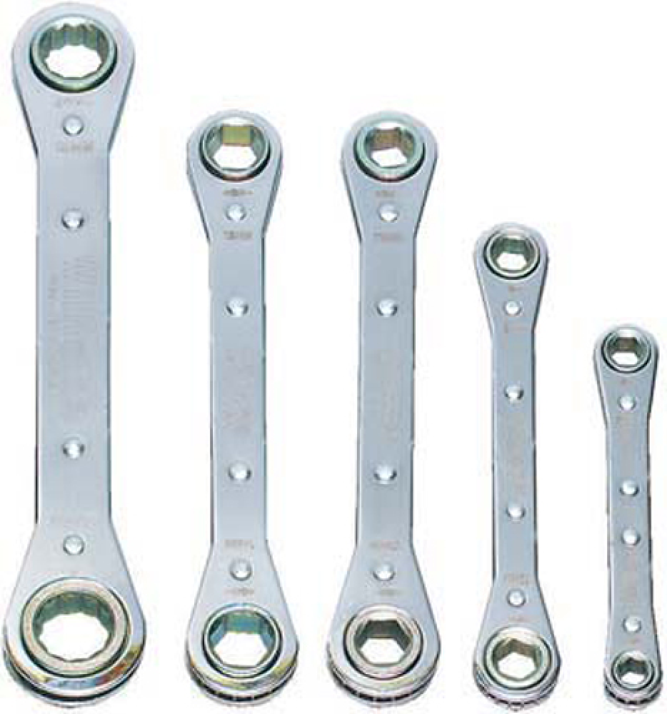 5 pc Metric Double Head Ratcheting Box Wrench Set