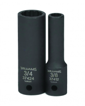 Williams JHW37438 - 1/2" Drive Deep Impact Sockets, 12-Point, SAE