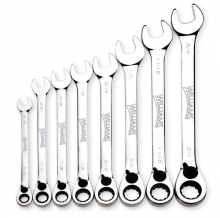 Williams JHWWS-1168RC - 8 pc SAE Reversible Ratcheting Combination Wrench Set