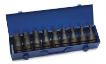 Williams JHW38903 - 9 pc 3/4" Drive -Point SAE Hex Driver One Piece Impact Hex Bit Driver Set in Metal Tool Box