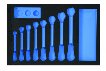 Williams JHWFWS1168RCF13FM - 1/3 Foam Drawer Inset Only for 8 pc SAE Ratcheting Combination Wrench Set (5/16 to 3/4)