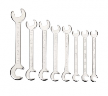 Williams JHWWS-1108SP - 8 pc SAE Miniature 15° x 80° Double Head Open End Wrench Set
