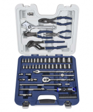 Williams JHW50615B - 58 pc 6 Drive 6-Point SAE and Metric Socket, Screwdriver and Pliers Set