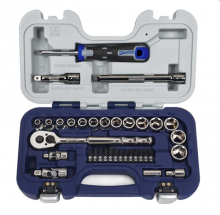 Williams JHW50613B - 35 pc 6 Drive 6-Point Metric Basic Tool Set with 1/4" Hex Screwdriver Bits
