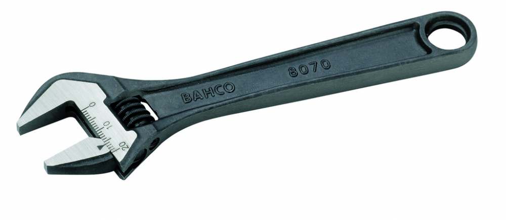 Black Adjustable Wrench 8&#34;