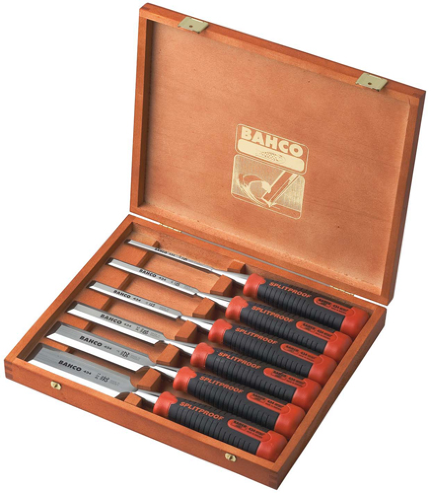 6 pc Ergo™ Handled Chisel Set in a Wooden Box