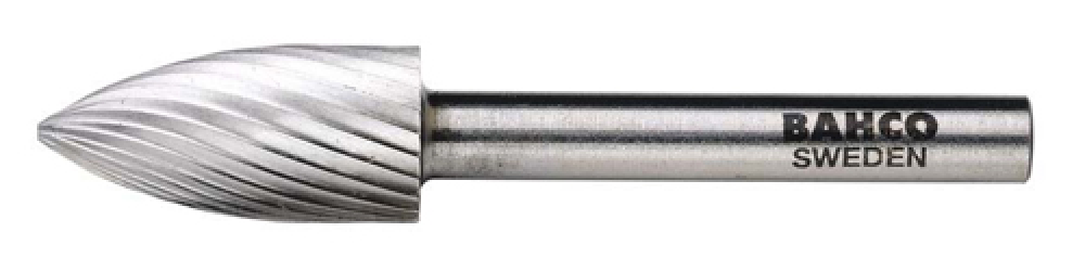 1/2&#34; Head Diameter High Speed Steel Rotary Burrs Arch Pointed Nose Medium Toothing