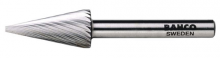 Bahco BAHHSGM0618M - 1/4" Head Diamter High Speed Steel Rotary Burr Conical Pointed Nose Medium Toothing