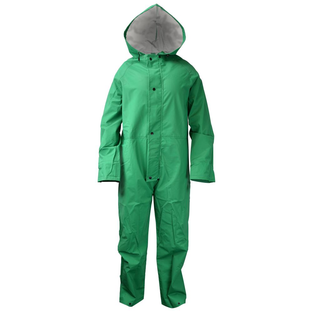 I96ACA Economy Chem Shield Coverall with Hood - Green - Size 4X