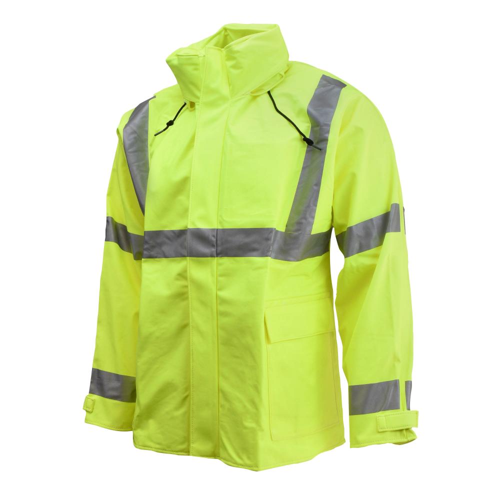 217AJ Flex Arc Jacket with Attached Hood - Lime - Size L