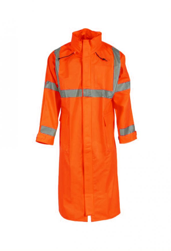 217AC Flex Arc Coat with Attached Hood - Fluorescent Orange - Size S