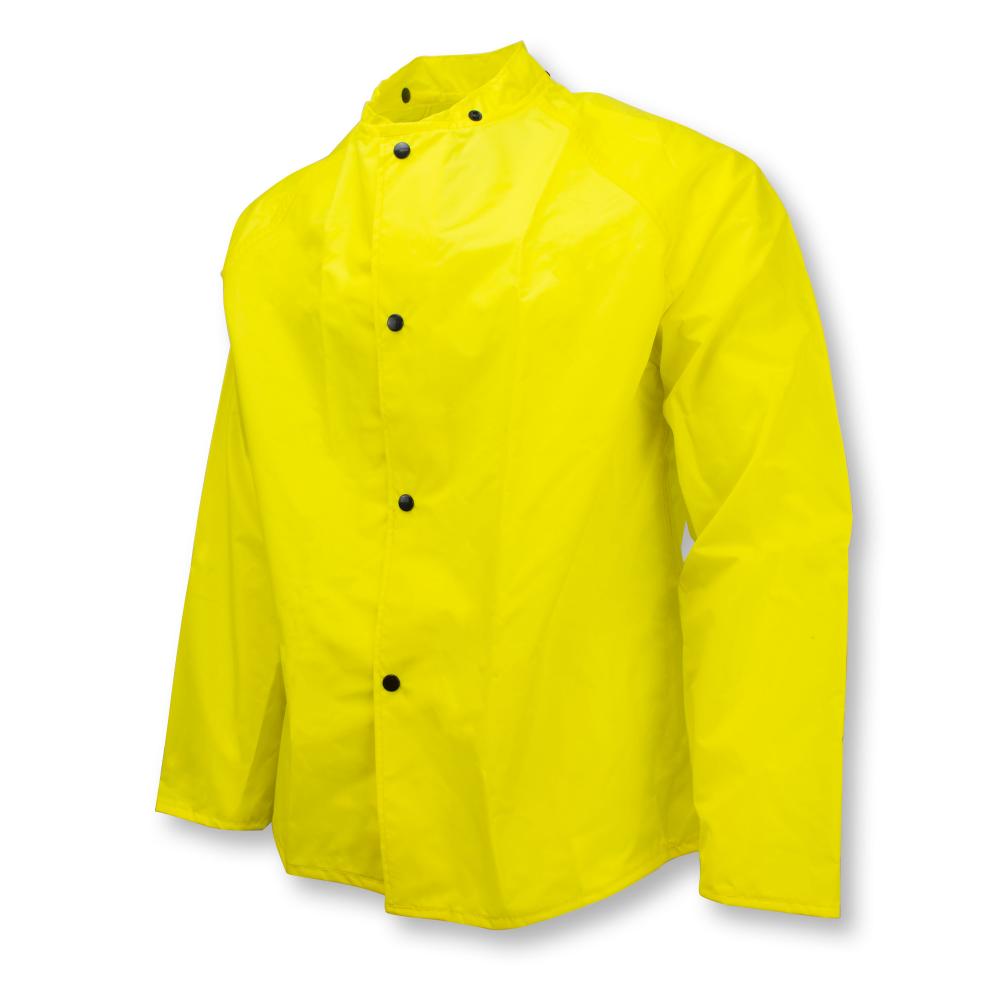 375SJ Cool Wear Jacket with Snaps for Hood - Safety Yellow - Size L