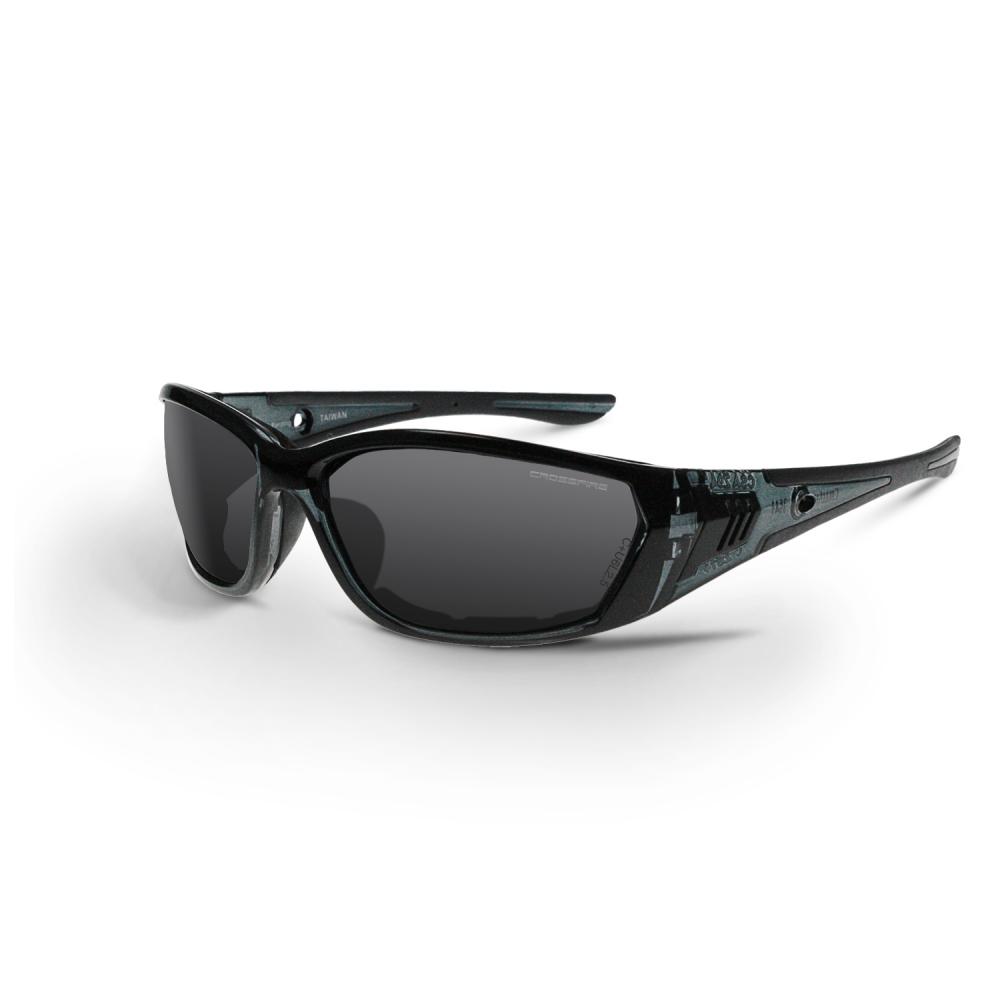 710 Foam Lined Safety Eyewear - Crystal Black Frame - Smoke Anti-Fog Lens