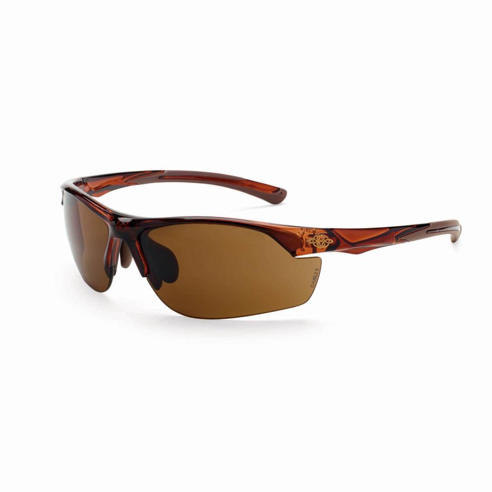 AR3 Premium Safety Eyewear - Crystal Brown Frame - Super Dark Brown Lens