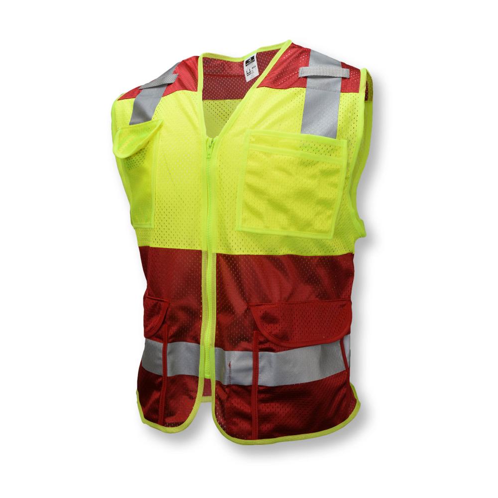 CSV6 Custom Type O Class 1 Safety Vest - Red - Size XL