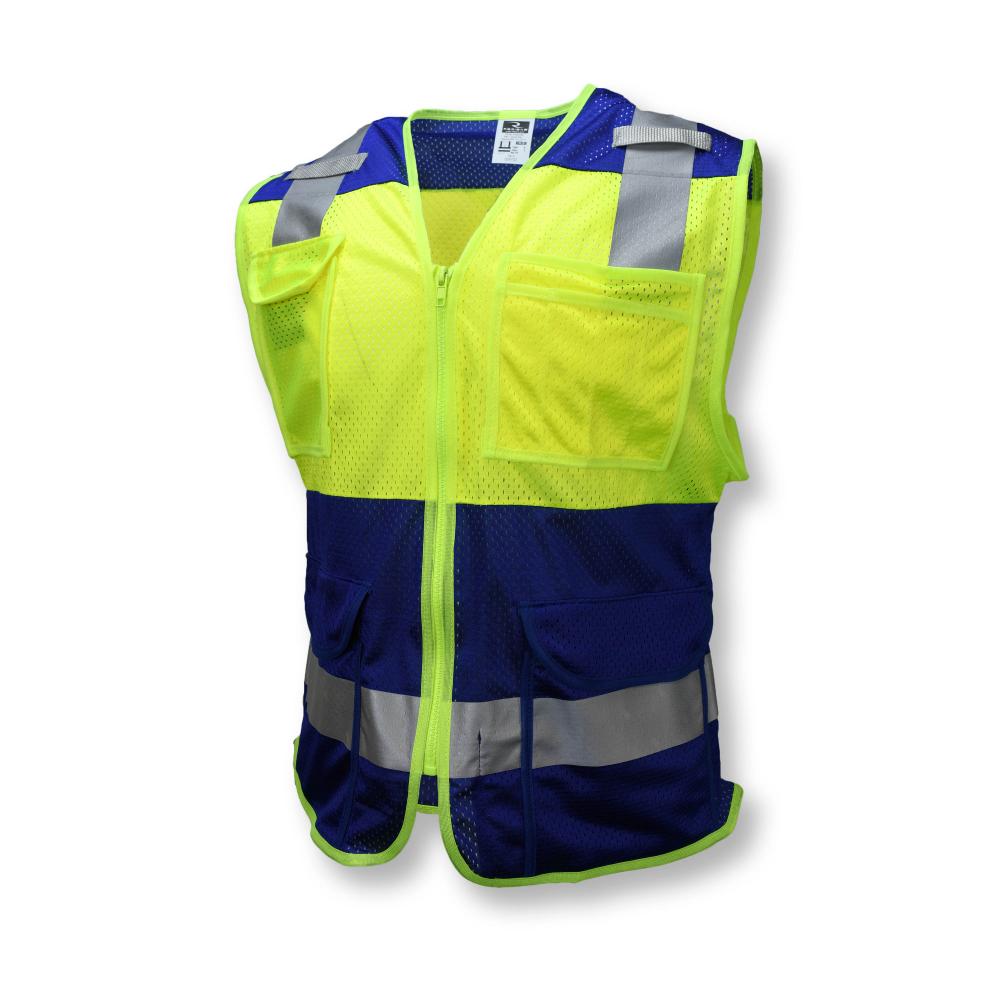 CSV6 Custom Type O Class 1 Safety Vest - Blue - Size L