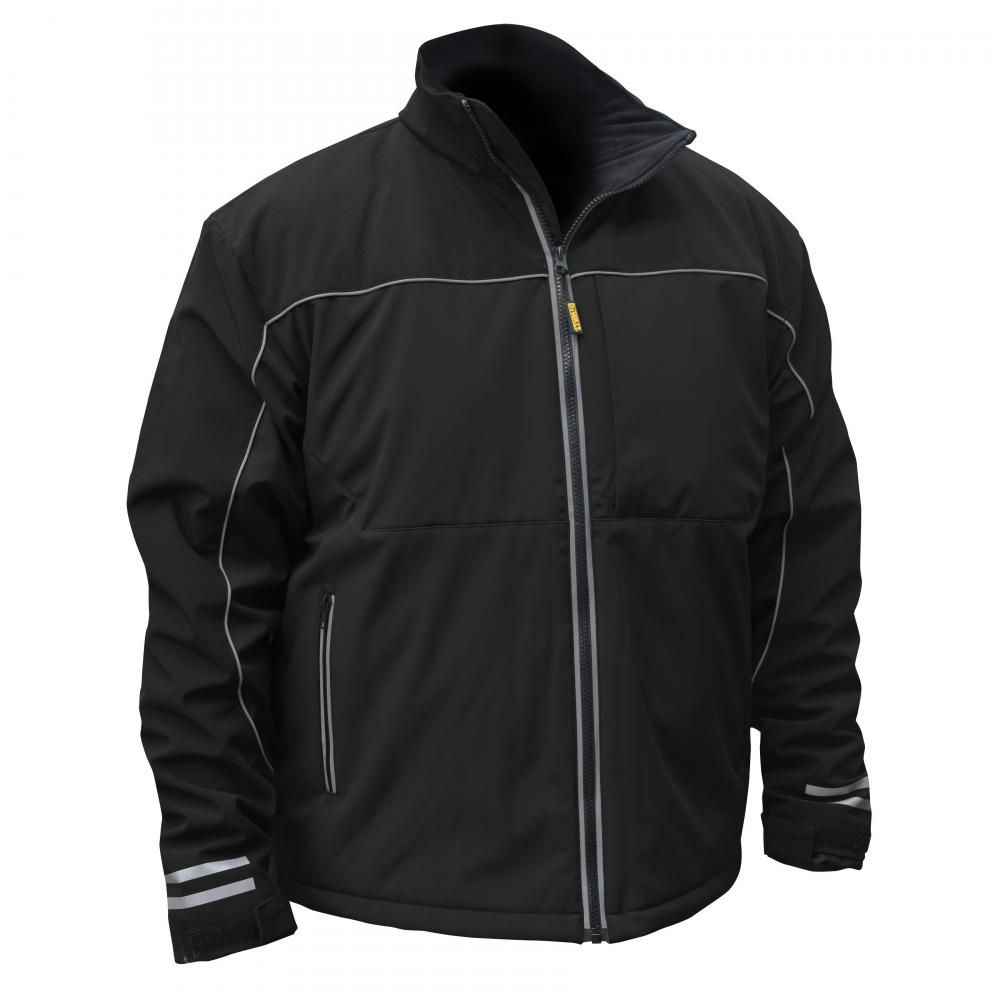 Men&#39;s Heated Lightweight Soft Shell Jacket without Battery - Black - XL