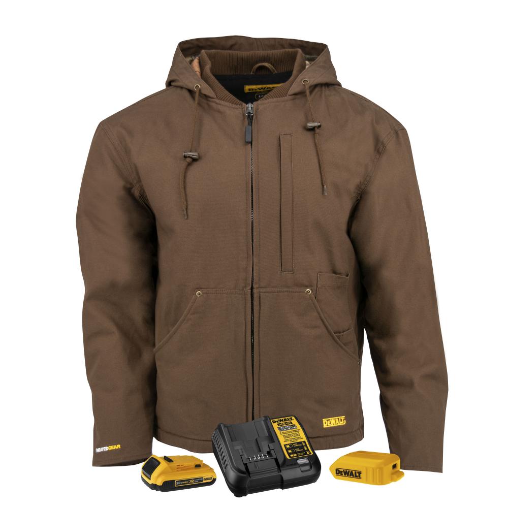 Men&#39;s Heated Coat Kitted - Tobacco - Size 2X