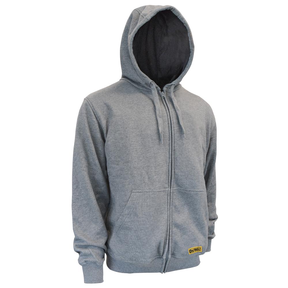 Men&#39;s Heated French Terry Cotton Hoodie without Battery - Gray - Size L