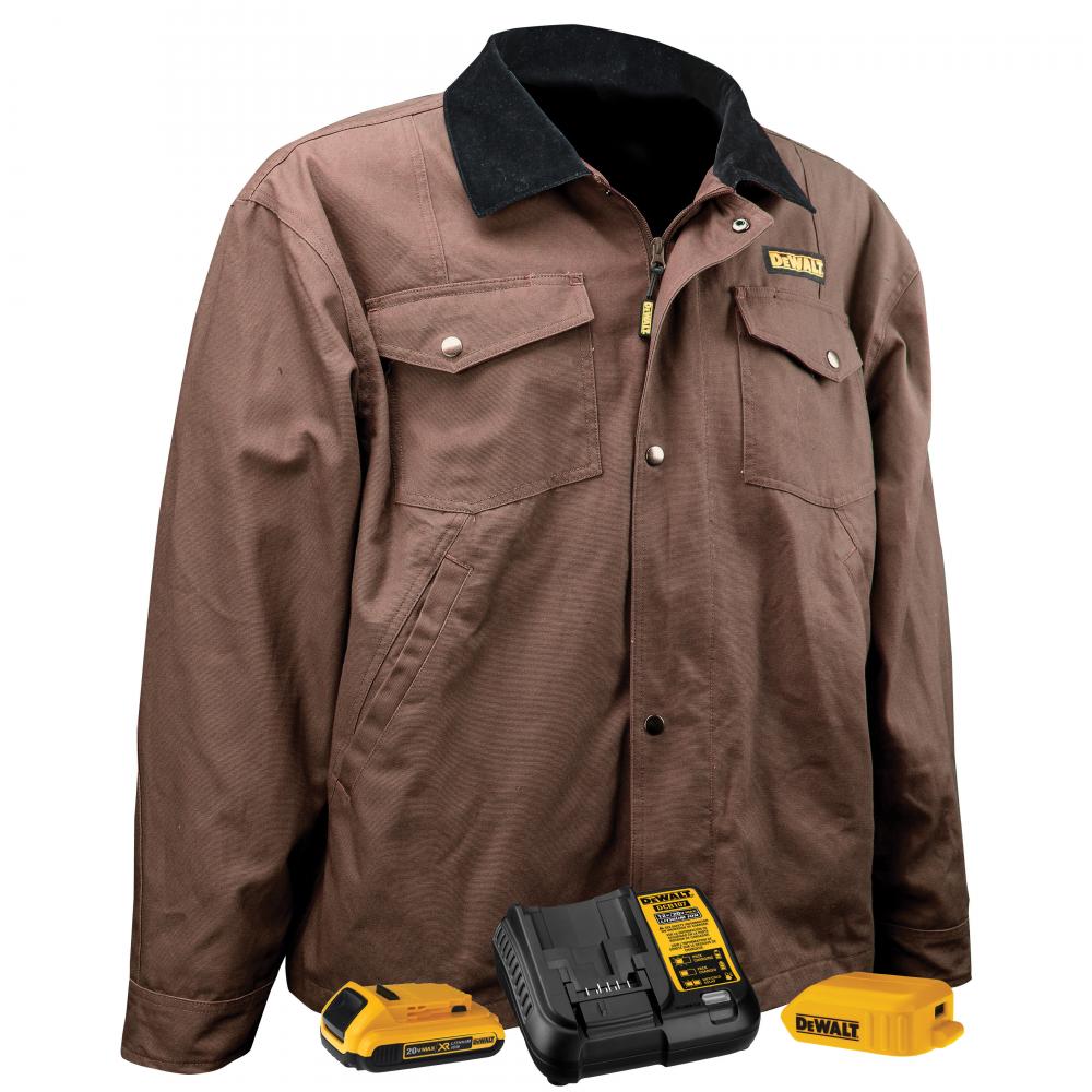 Men&#39;s Heated Barn Coat Kitted - Tobacco - Size S