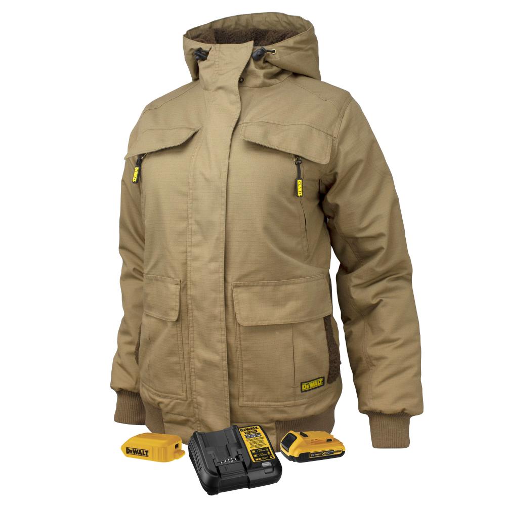 Women’s Heavy Duty Ripstop Heated Jacket Kitted - Dune - Size XL