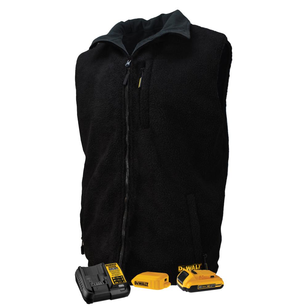 Men&#39;s Heated Reversible Vest Kitted - Black - Size L