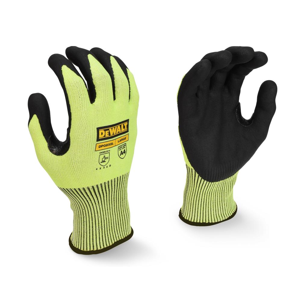 DPG855 Hi-Vis HPPE Fiberglass Cut Glove - Size L