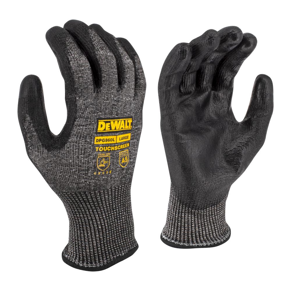 DPG860 Cut Protection Level A5 PU Touchscreen Glove - Size XL