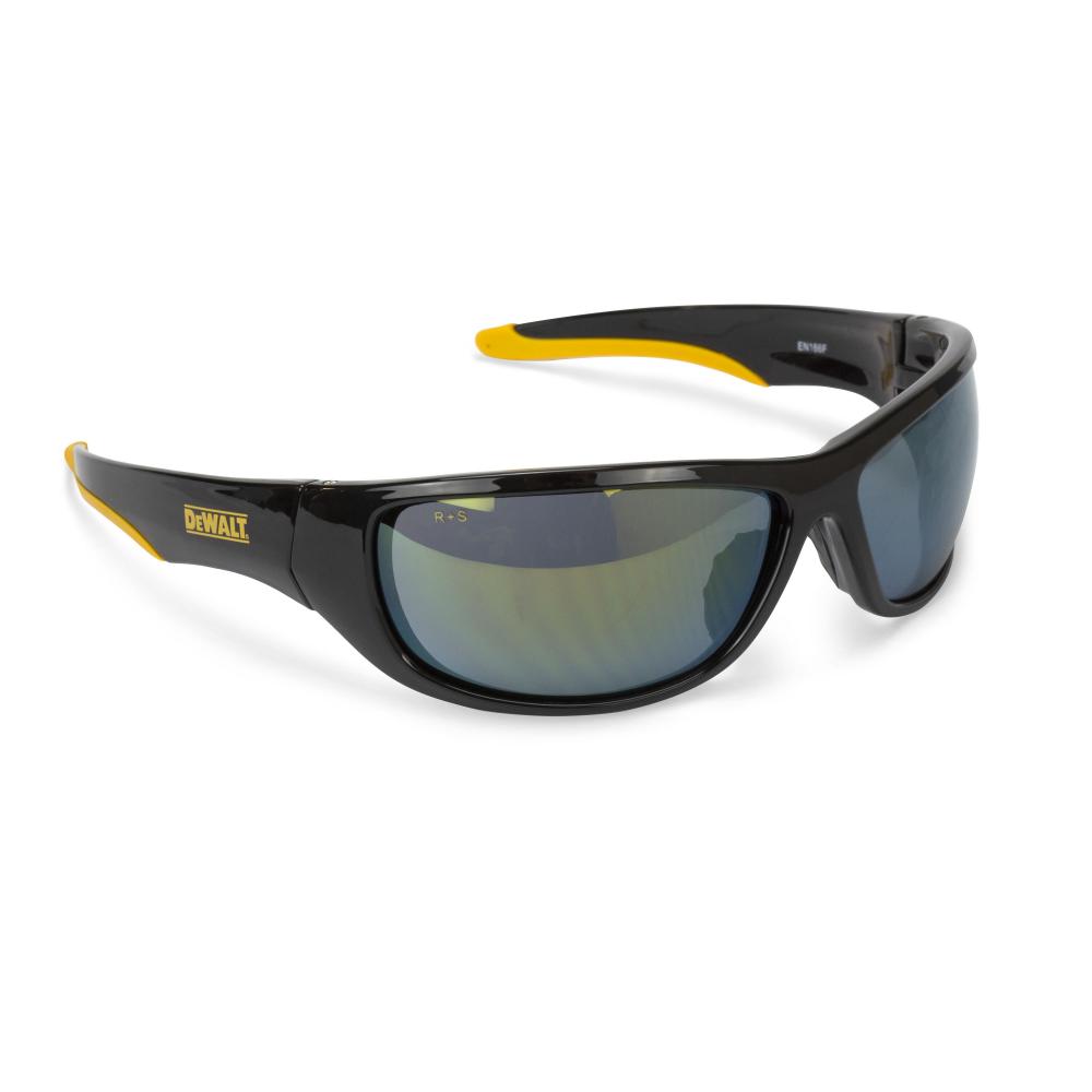 DPG94 Dominator™ Safety Glass - Black/Yellow Frame - Yellow Mirror Lens