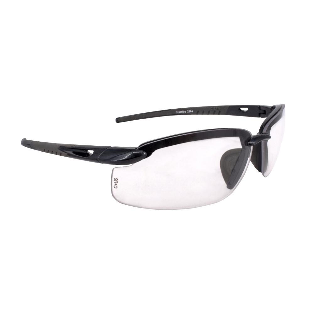 ES5 Premium Safety Eyewear - Shiny Pearl Gray Frame - Clear Lens