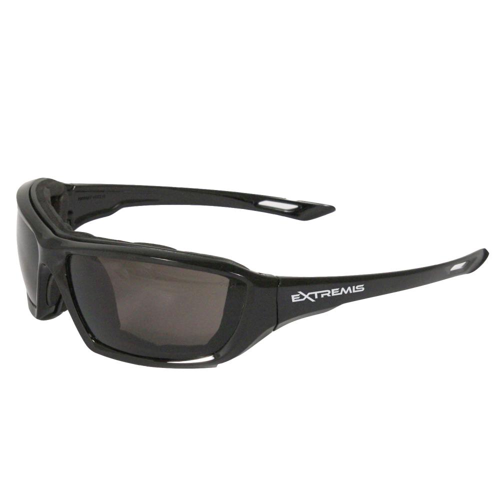 Extremis® Safety Eyewear - Black Frame - Smoke Anti-Fog Lens