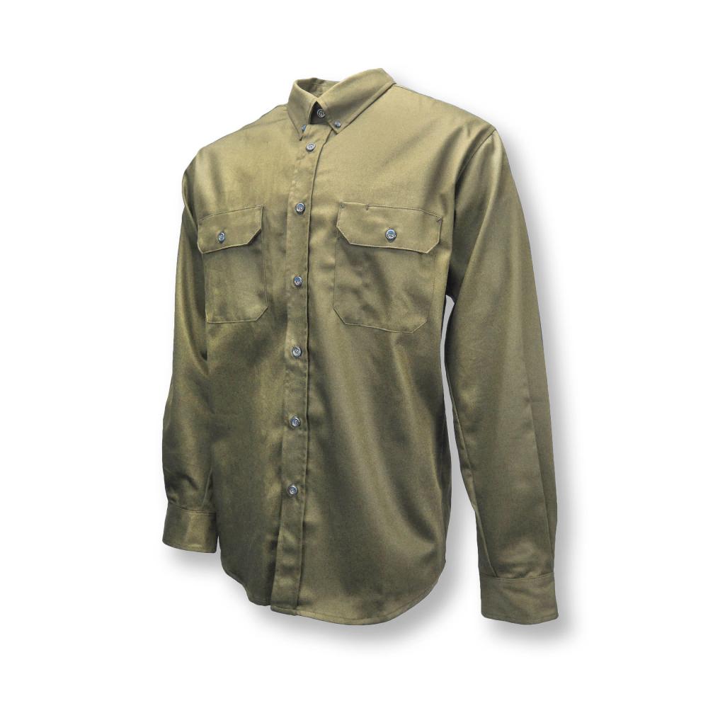 FRS-003 Volcore™ Long Sleeve Cotton Button Down FR Shirt - Khaki - Size 2XT