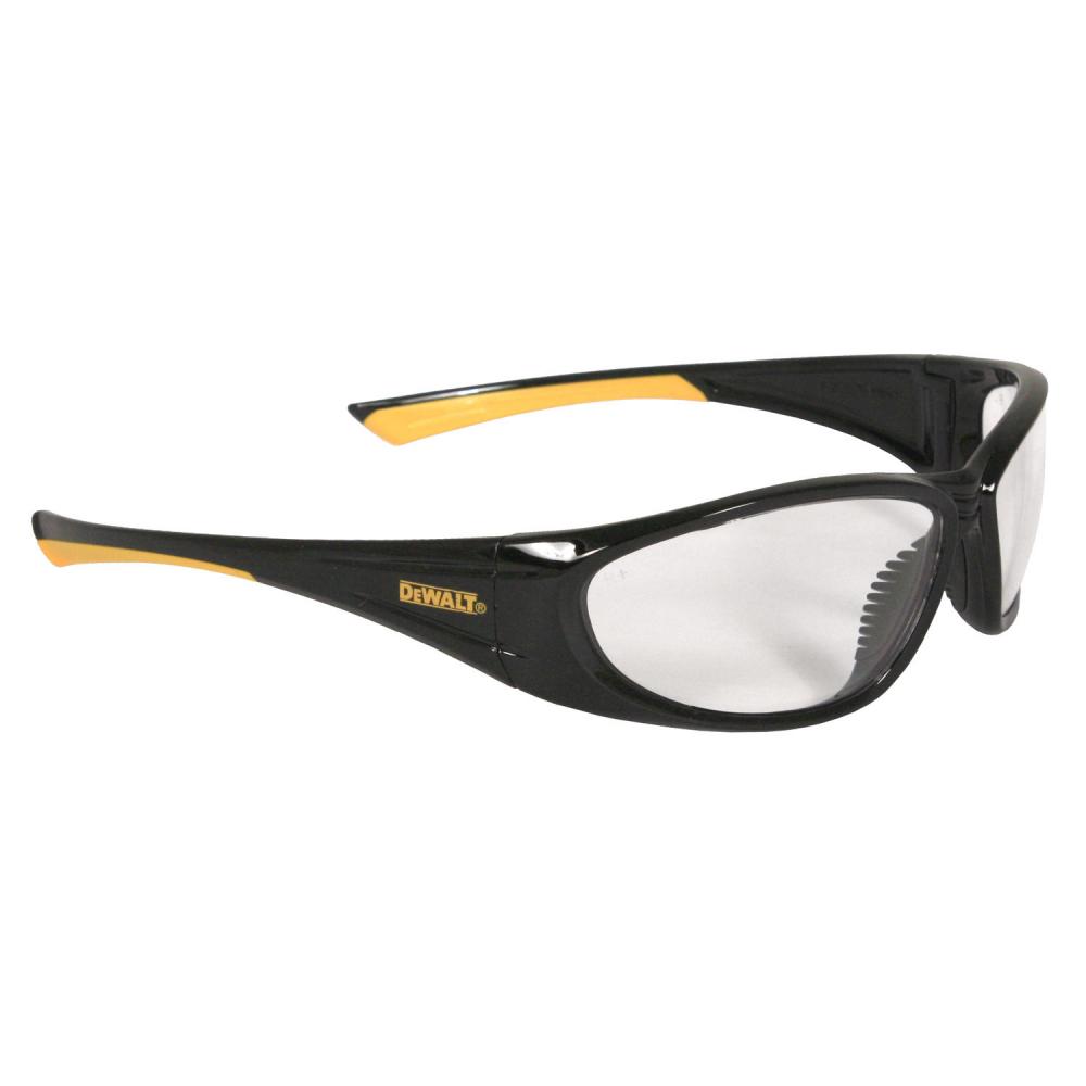 DPG98 Gable™ Safety Glass - Black/Yellow Frame - Clear Lens
