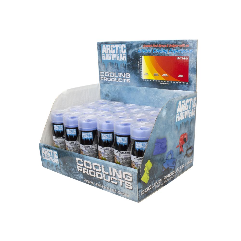 Arctic Radwear® Cooling Wrap Counter Display - 24 Blue